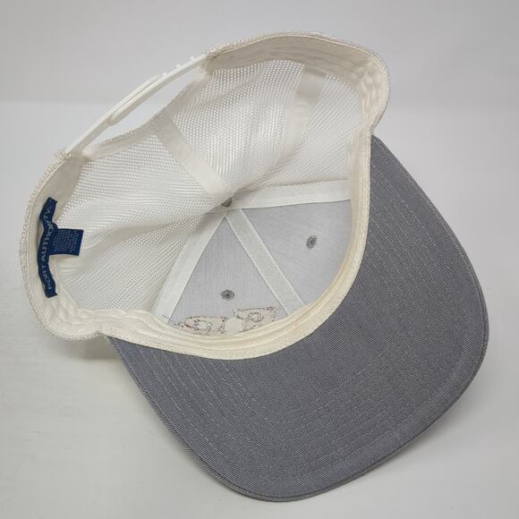 EB Logo Snapback Trucker Hat Gray One Size Adjustable Mesh Back Port Authority - Picture 7 of 9